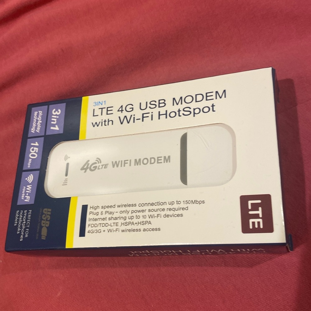 3 in 1 LTE 4G USB modem with Wi-Fi Hotspot